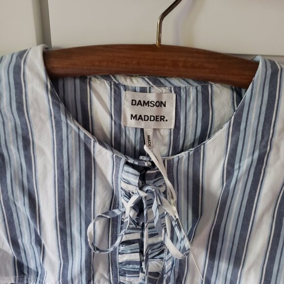 Striped Ruffle Sleeve Blouse - Picture 5 of 13